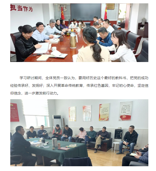 集團各黨支部認真開展黨史學習教育