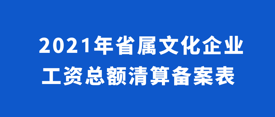 2021年省屬文化企業工資總額清算備案表