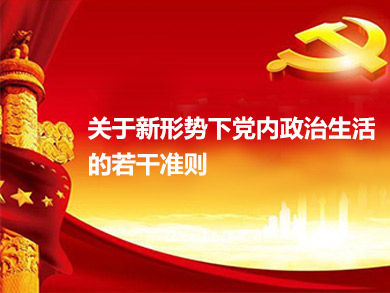 關(guān)于新形勢下黨內(nèi)政治生活的若干準(zhǔn)則
